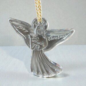 Waterford 1997 Clear Crystal Angel Christmas Ornament Glass Figurine Marked
